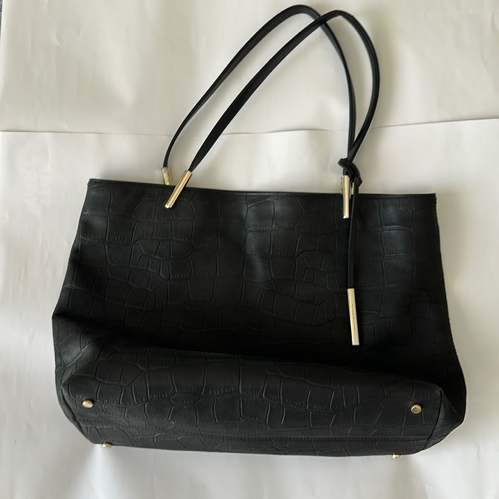 Kate Spade Tote Bag with Magnetic Closure Black with Gold Hardware